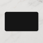 Modern Plain Elegant Minimal Black White Visitekaartje (Achterkant)