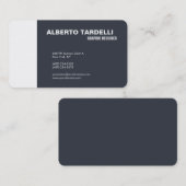 Modern Plain Elegant Minimalistisch Blauw Grijs Wi Visitekaartje (Voorkant / Achterkant)