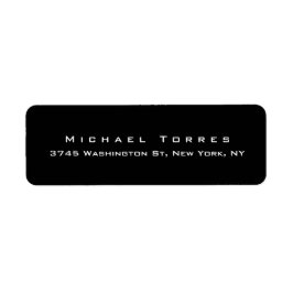 Modern Plain Elegant Trendy Zwart Minimalist Etiket