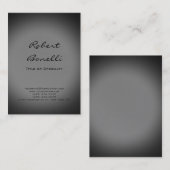 Modern Plain Gray Calligraphy Visitekaartje (Voorkant / Achterkant)