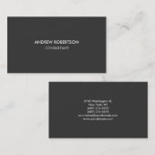 Modern Plain Gray Trendy Visitekaartje (Voorkant / Achterkant)