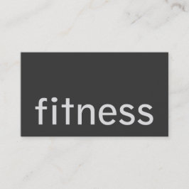 Modern Plain Grey Fitness Trainer Visitekaartje