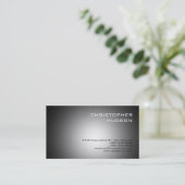 Modern Plain Grey Visitekaartje (Staand voorkant)