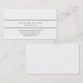 Modern Plain Grey Wit Eenvoudige Professional Visitekaartje (Voorkant / Achterkant)