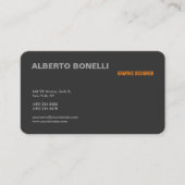 Modern Plain Minimalist Gray Professional Elegant Visitekaartje (Voorkant)