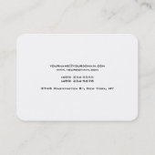 Modern Plain Minimalist Special Black Red Visitekaartje (Achterkant)