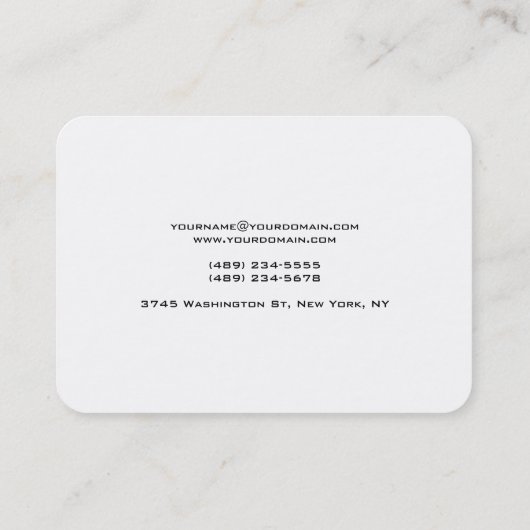 Modern Plain Minimalist Special Black Red Visitekaartje (Achterkant)