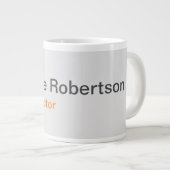 Modern Plain Minimalist Voeg je eigen naam toe Grote Koffiekop (Voorkant rechts)