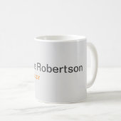 Modern Plain Minimalist Voeg je eigen naam toe Koffiemok (Voorkant rechts)