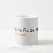 Modern Plain Minimalist Voeg je eigen naam toe Koffiemok (Center)