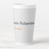 Modern Plain Minimalist Voeg je eigen naam toe Latte Mok (Voorkant)