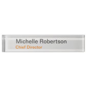 Modern Plain Minimalist Voeg je eigen naam toe Naambordje (Voorkant)