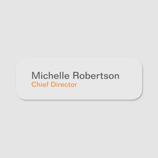 Modern Plain Minimalist Voeg je eigen naam toe Naamplaatje (Voorkant)