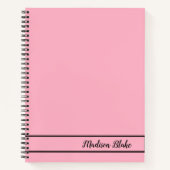Modern Plain Pastel Pink Notitieboek (Voorkant)
