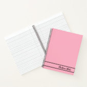 Modern Plain Pastel Pink Notitieboek (Binnen)