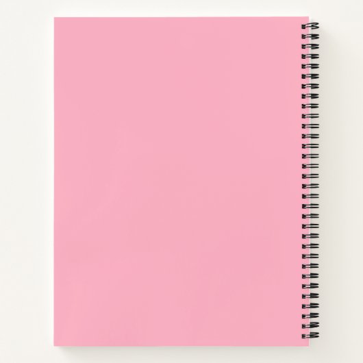 Modern Plain Pastel Pink Notitieboek (Achterkant)
