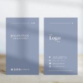 Modern Plain Professional Dusty Blue Geestelijke G Visitekaartje