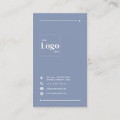 Modern Plain Professional Dusty Blue Geestelijke G Visitekaartje (Achterkant)