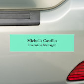 Modern Plain Professional Minimalistisch Groen Bla Bumpersticker (Op auto)