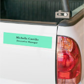 Modern Plain Professional Minimalistisch Groen Bla Bumpersticker (Op Truck)