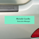 Modern Plain Professional Minimalistisch Groen Bla Bumpersticker (Op auto)