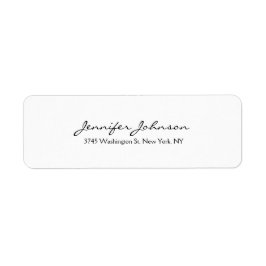 Modern Plain Professional Trendy Zwart & Wit Etiket