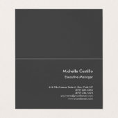 Modern Plain Professioneel Minimalistisch Grijs Ge Visitekaartje (Buitenkant ongevouwen)