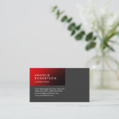 Modern Plain Red Gray Trendy Visitekaartje (Staand voorkant)