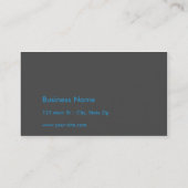 Modern Plain Simple Hi Tech Blue Visitekaartje (Achterkant)