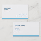 Modern Plain Simple Hi Tech Blue Visitekaartje (Voorkant / Achterkant)