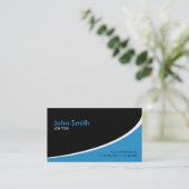 Modern Plain Simple Hi Tech Blue Visitekaartje (Staand voorkant)