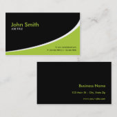 Modern Plain Simple Hi Tech Green Visitekaartje (Voorkant / Achterkant)