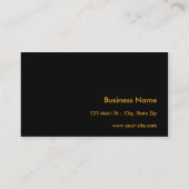 Modern Plain Simple Hi Tech Oranje Visitekaartje (Achterkant)