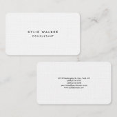 Modern Plain Vrouwelijke Zwart & Wit Professional Visitekaartje (Voorkant / Achterkant)