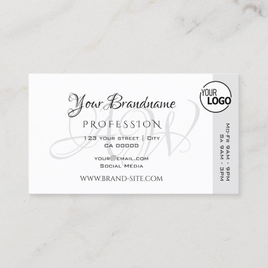 Modern Plain White Kleurrijke Decor Stripes voeg L Visitekaartje (Achterkant)