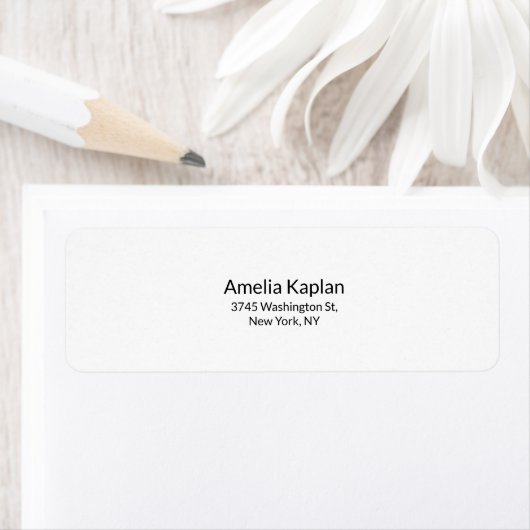 Modern Plain White Minimalist Professional Etiket (Insitu)