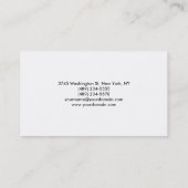 Modern Plain White Professional Creative Elegant Visitekaartje (Achterkant)