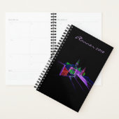 Modern Planner 2019 Black Vibrant City Art (Display)