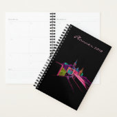 Modern Planner 2019 Black Vibrant City Art (Display)