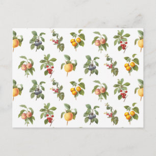 modern  plantaardig fruit briefkaart