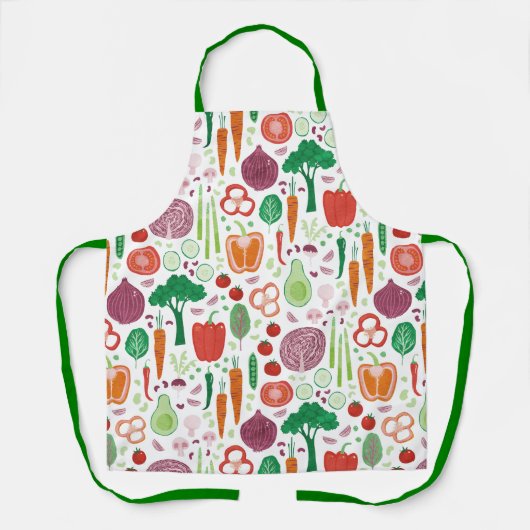 Modern plantaardig patroon schort (Voorkant)