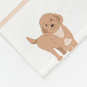 Modern Plat Design Cockapoo & Hartjes Patroon Fleece Deken (Hoek)