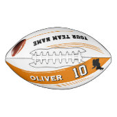 Modern Player Team Naam Nummer Silhouette American Football (Voorkant)