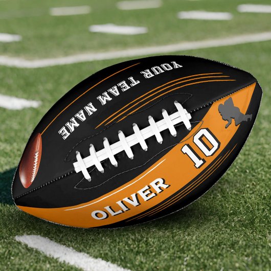 Modern Player Team Naam Nummer Silhouette American Football