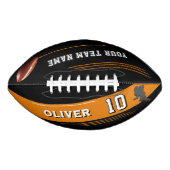 Modern Player Team Naam Nummer Silhouette American Football (Voorkant)