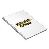 Modern, playful, cheerful design of Feeling Good Notitieboek (Rechterzijde)