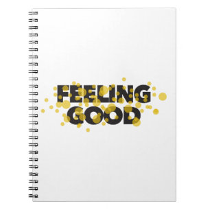 Modern, playful, cheerful design of Feeling Good Notitieboek