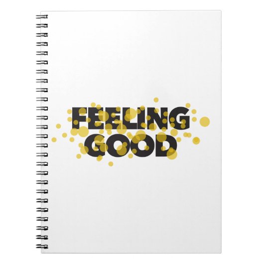 Modern, playful, cheerful design of Feeling Good Notitieboek (Voorkant)