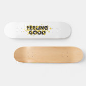 Modern, playful, cheerful design of Feeling Good Persoonlijk Skateboard (Horizontaal)