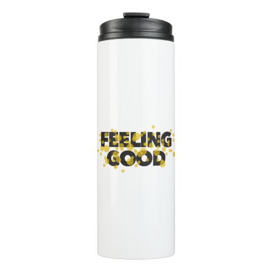 Modern, playful, cheerful design of Feeling Good Thermosbeker (Voorkant)